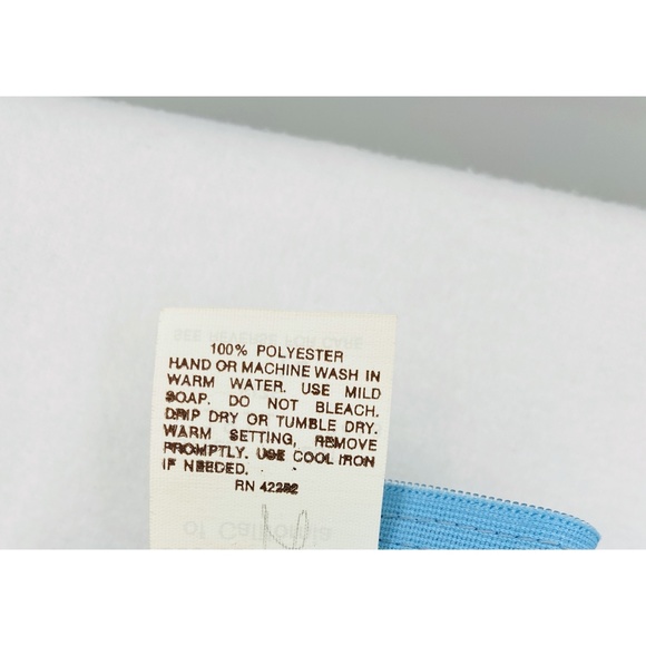 Koko Knits Vintage Califronia Light Blue High Collar 70's Top/ Blouse - Picture 9 of 9